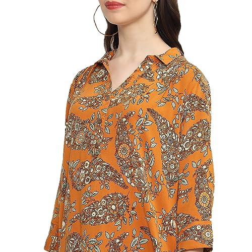 Image of BIBA Women's Printed Regular Fit Blouse