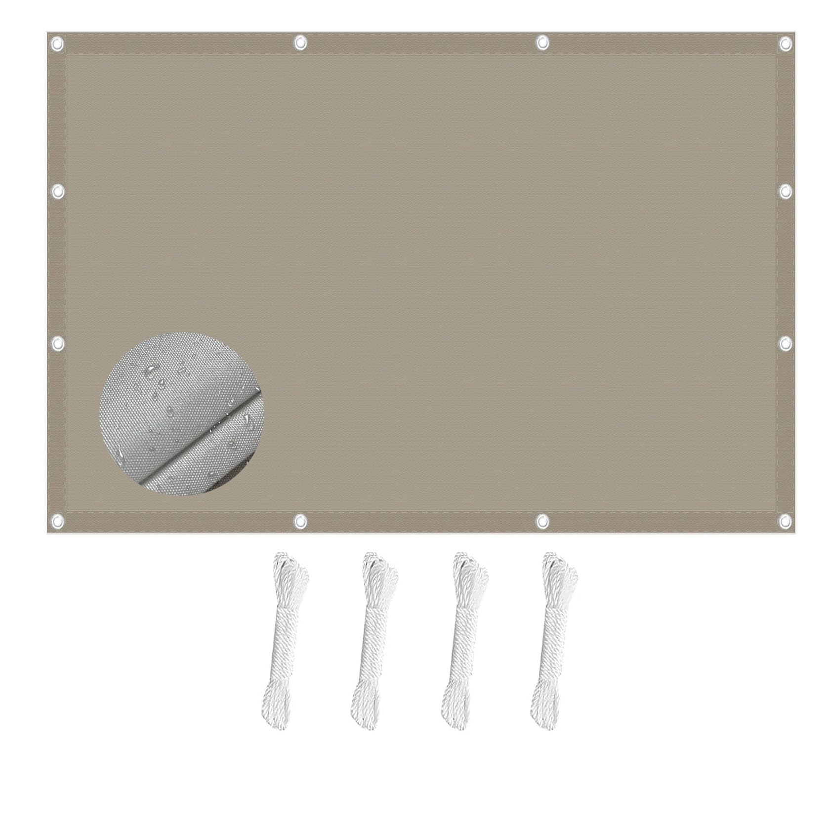 Voile d'ombrage anti-UV 98% imperméable avec oeillets pour protection terrasse