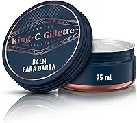 KING C. GILLETTE, Bálsamo para Barba 75ml, produtos para barba, cuidado da barba para Homens, Barba hidratada e definida