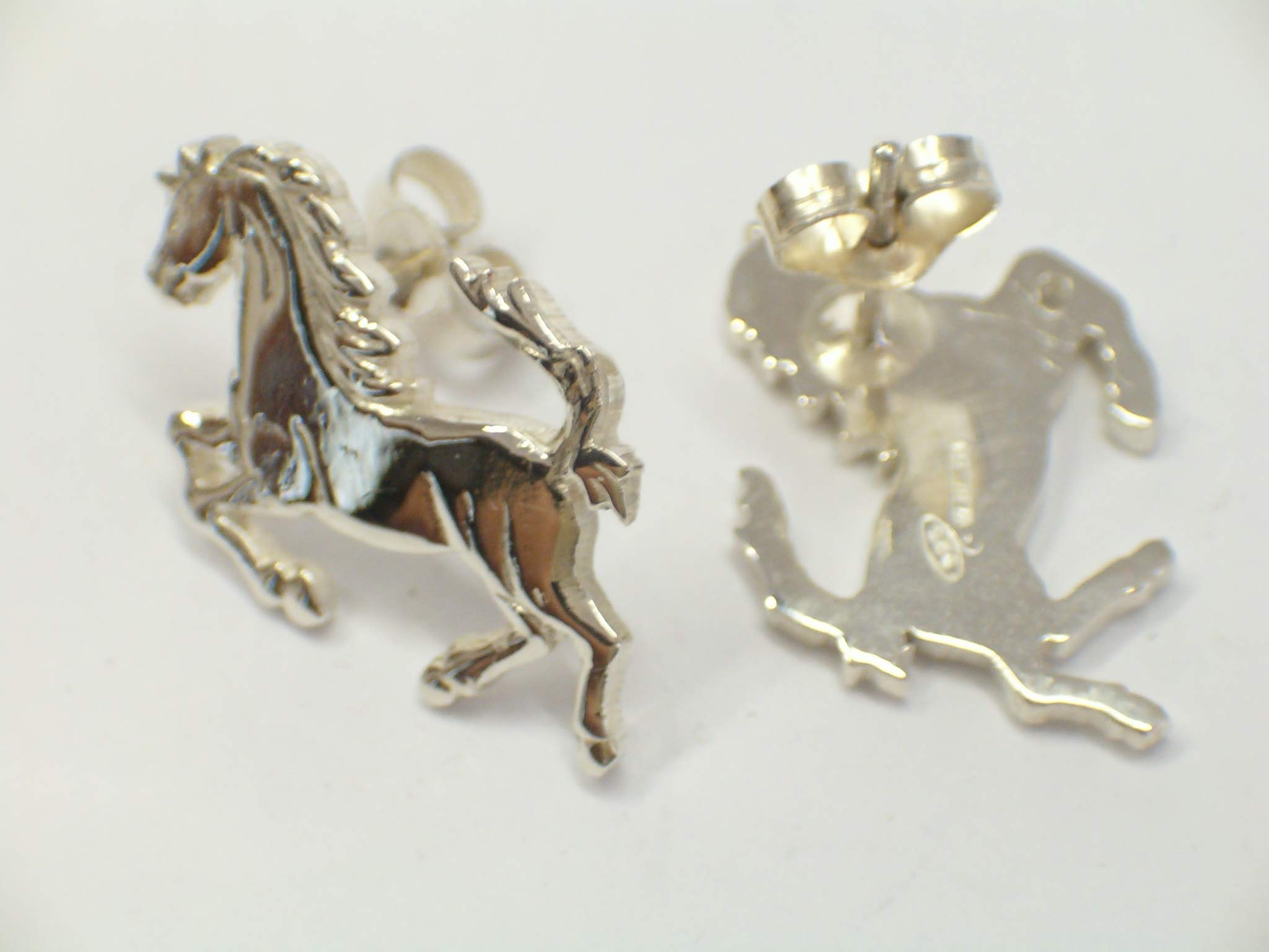 Cavallino Rampante : Orecchini a lobo in Argento 925 - Cavallo - Scuderia -