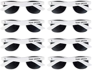 Bachelor Party Sunglasses - Set of 1 Groom & 7 Team Groom Sun Glasses | Groomsmen Bridal Groomsman Gift Wedding Gifts Favors