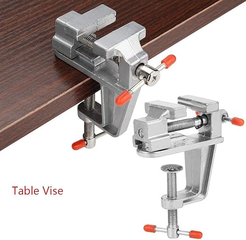 Miniatura 4 de Mini alicates planos Miniatura Banco Vise Abrazadera de mesa Pinzas planas Prensa de taladro Vice Mesa de aleación de aluminio Herramienta para