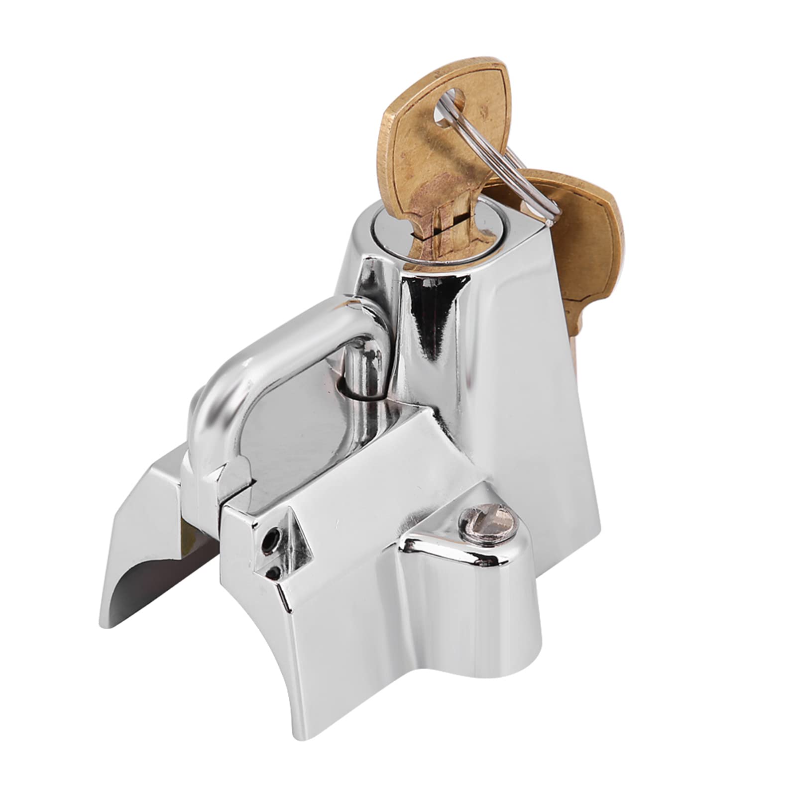 Tbest Moto-cycle Universel de Moto de Moto Verrouillage du Casque de Vélo de Vélo de Vélo de Support avec 2 Touches Set Strong Strong pour les Motos Argent 5,5 Cm