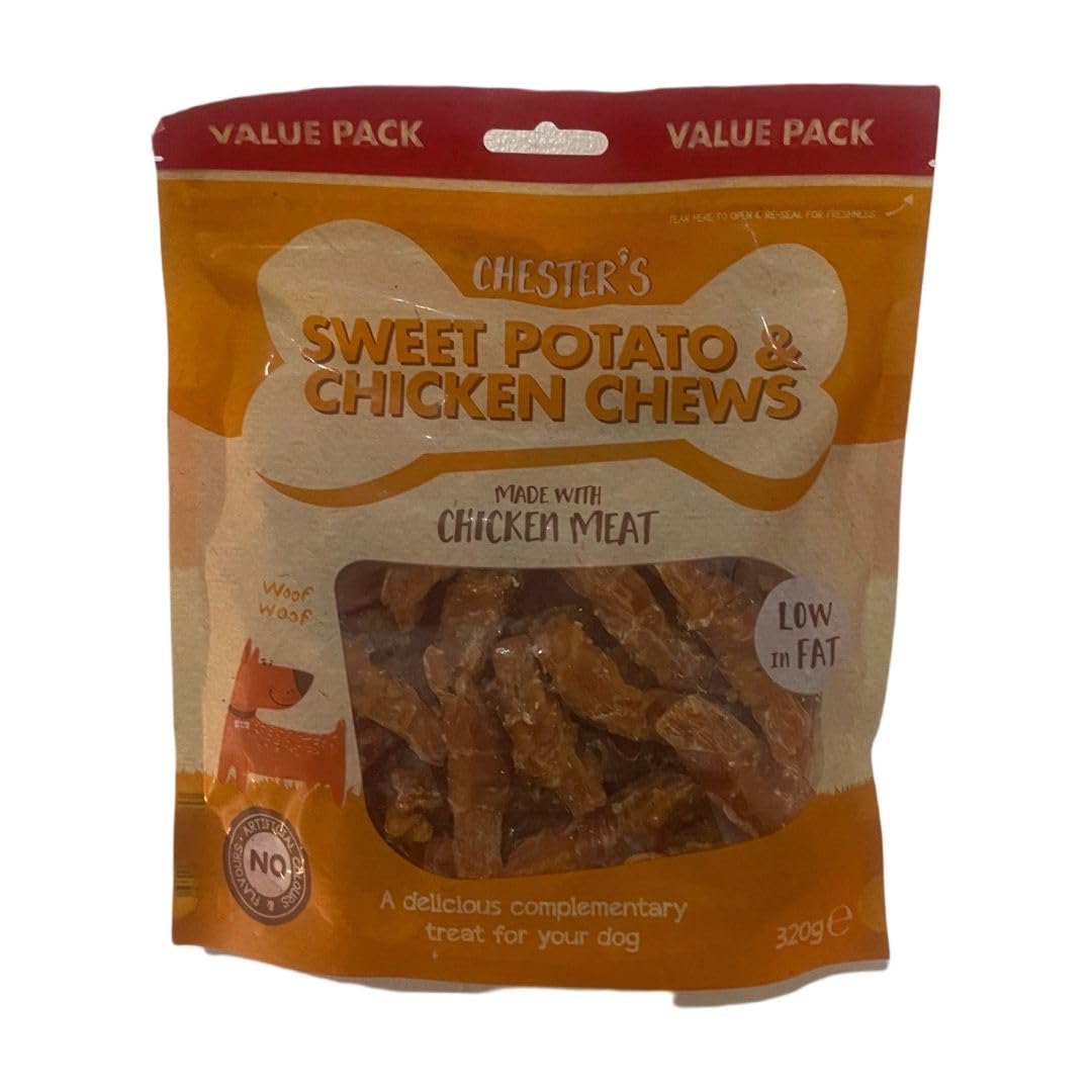 Ark Future Chester's Meaty Chewy Chicken - 1 Pack (Sweet Potato & Chicken Chews), 320 g (Pack of 1)