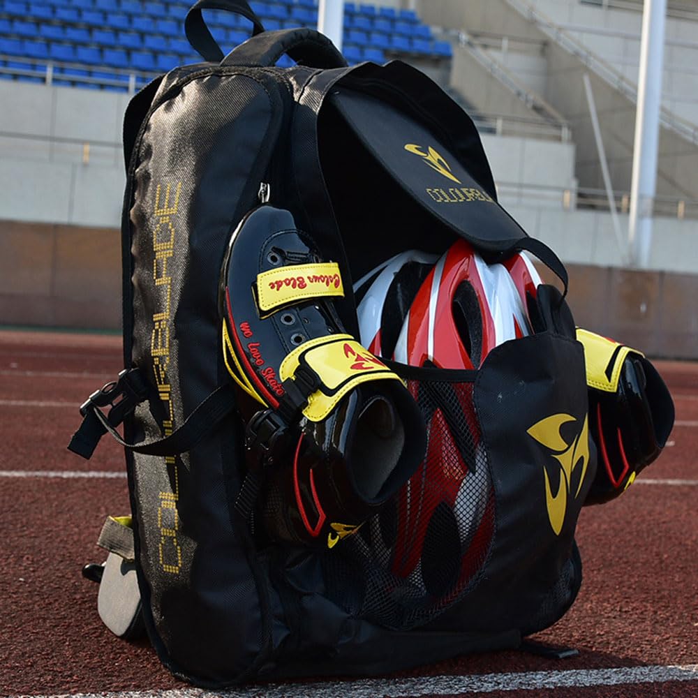 Skate Bag Sac à dos pour patins à roues alignées, sac de transport pour le rangement, facile à transporter et sports de plein air, Sacs Patins à roulettes pour Hommes, Femmes, Enfants, Grande capacité