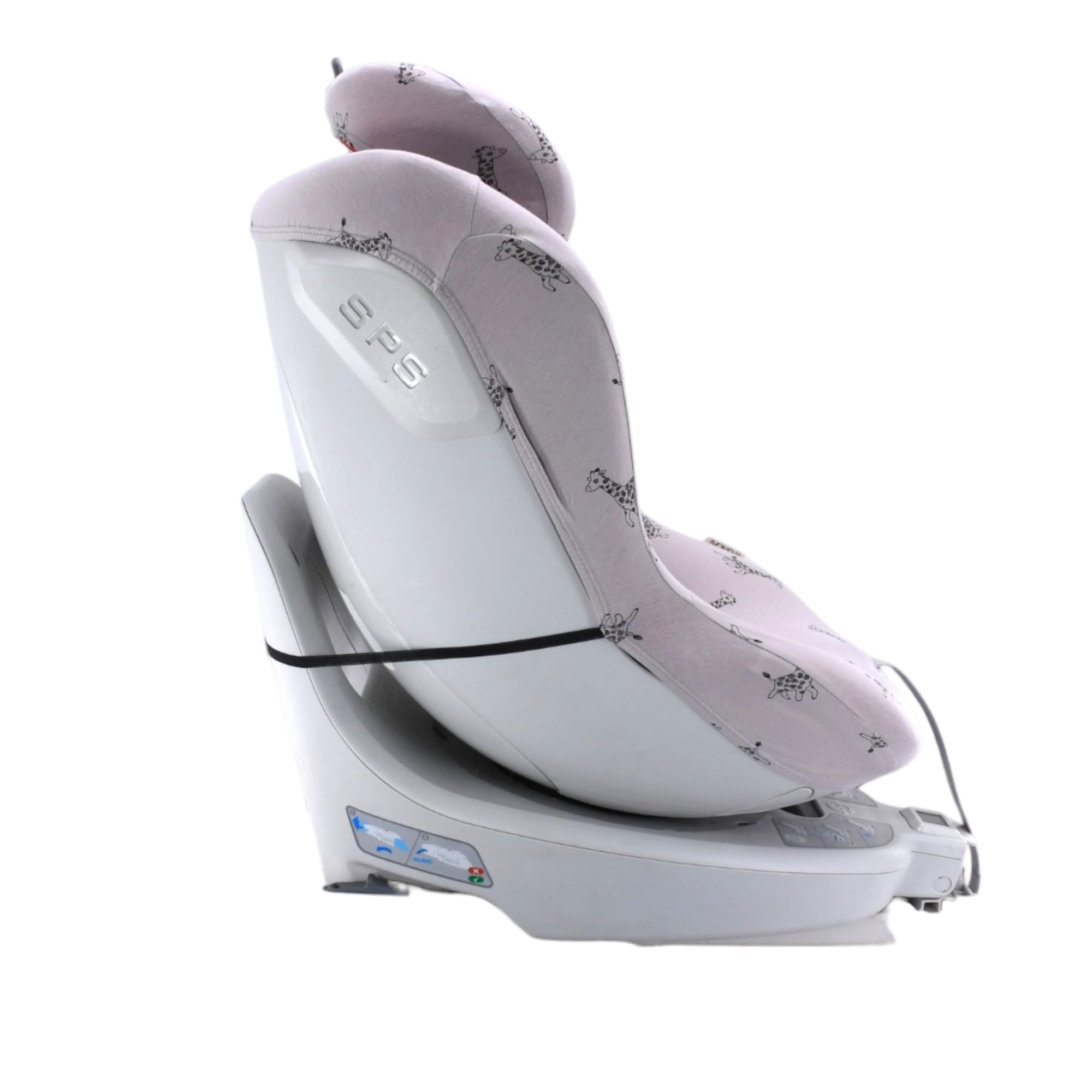 JYOKO Kids Funda para Silla De Coche Compatible con Avionaut Sky Y Be Cool Nado O3 | Algodón Orgánico Transpirable | Confort Suave para Viajar (Estampado Giraffe)