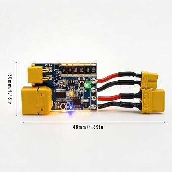 Smoke Stopper FPV Drone Fuse Saver with XT30 XT60 Connectors Smart Electronic Power Switch 1A 2A Threshold for Short Circuit and Overload Protection RC Quadcopter Build Repair