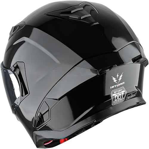 Miniatura 9 de 1Storm Casco integral de motocicleta para adultos, hombres y mujeres, casco de carreras de bicicleta de calle, aprobado por DOT, con un escudo extra
