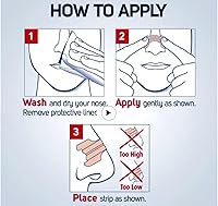 Vista 5 de Breathe Right Tiras nasales, pequeñas/medianas, transparentes, 30 unidades (paquete de 3)