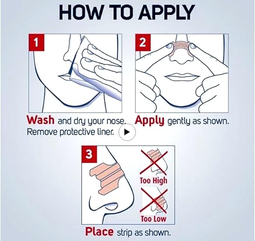 Miniatura 5 de Breathe Right Tiras nasales transparentes para piel sensible pequeña/M, 30 tiras, paquete de 4