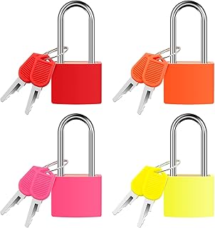 Suitcase Locks with Keys, Small Padlocks Luggage Locks Padlocks with Outdoor Travel Luggage Suitcase Baggage School Gym Lockers Laptop Bag