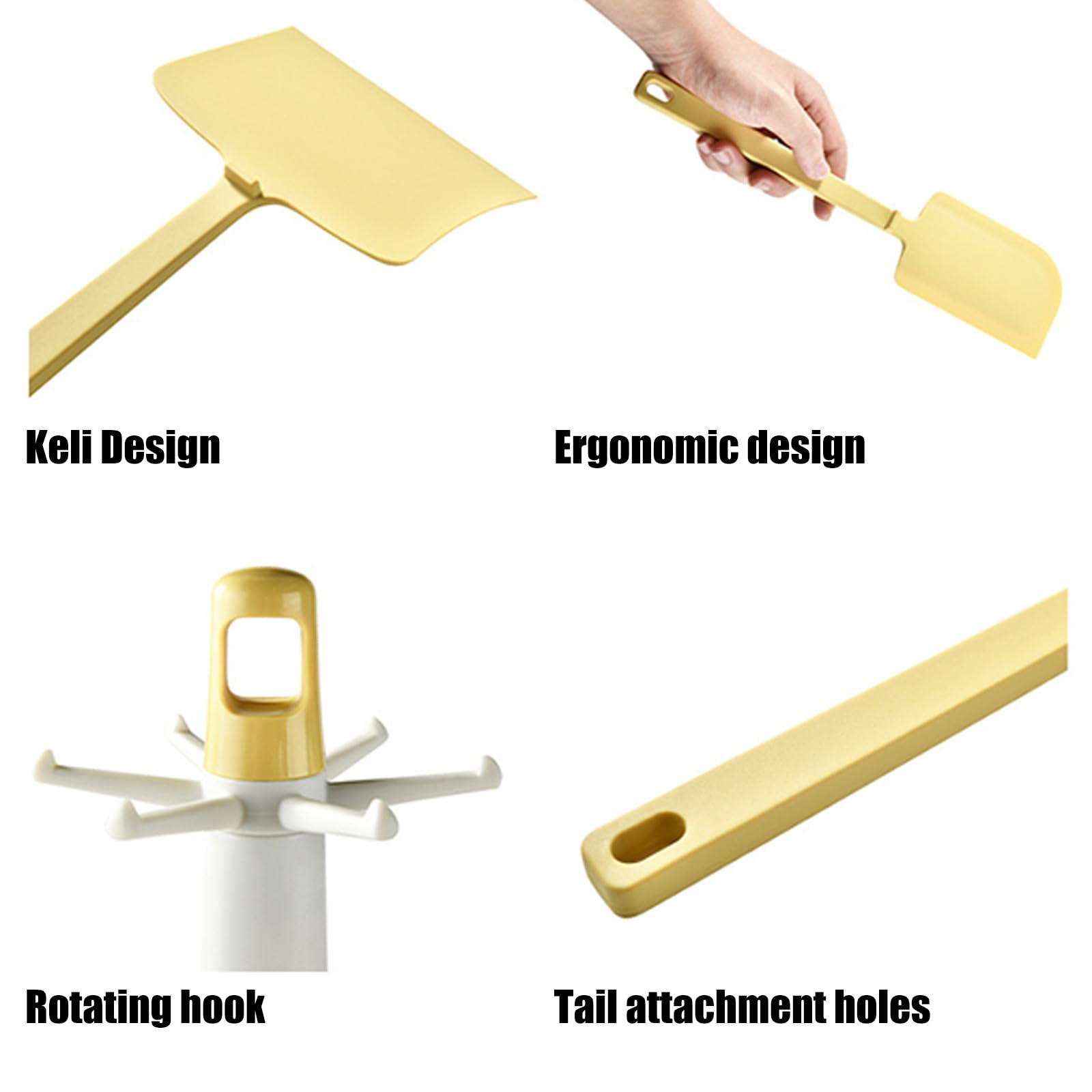 Konsistentes 7-teiliges Silikon Kochutensilien, ideal für die Hausmannskost, modernes Küchenzubehör