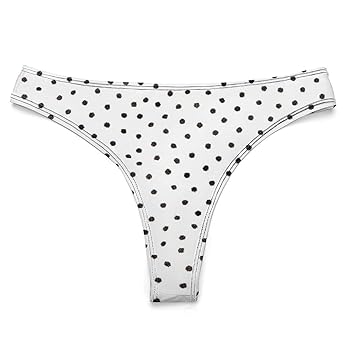 Amazon.co.jp: [UANGLI] Tバック 黒と白 水玉 ドット柄