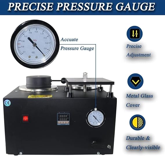 Vacuum Casting Machine, 2L Vacuum Investing Casting Investment Machine, Digital Display Up To 2100°f, Gold Melting Furnace, Lost Wax Cast Combination with Graphite Crucible for Scrap Silver Gold 1KG