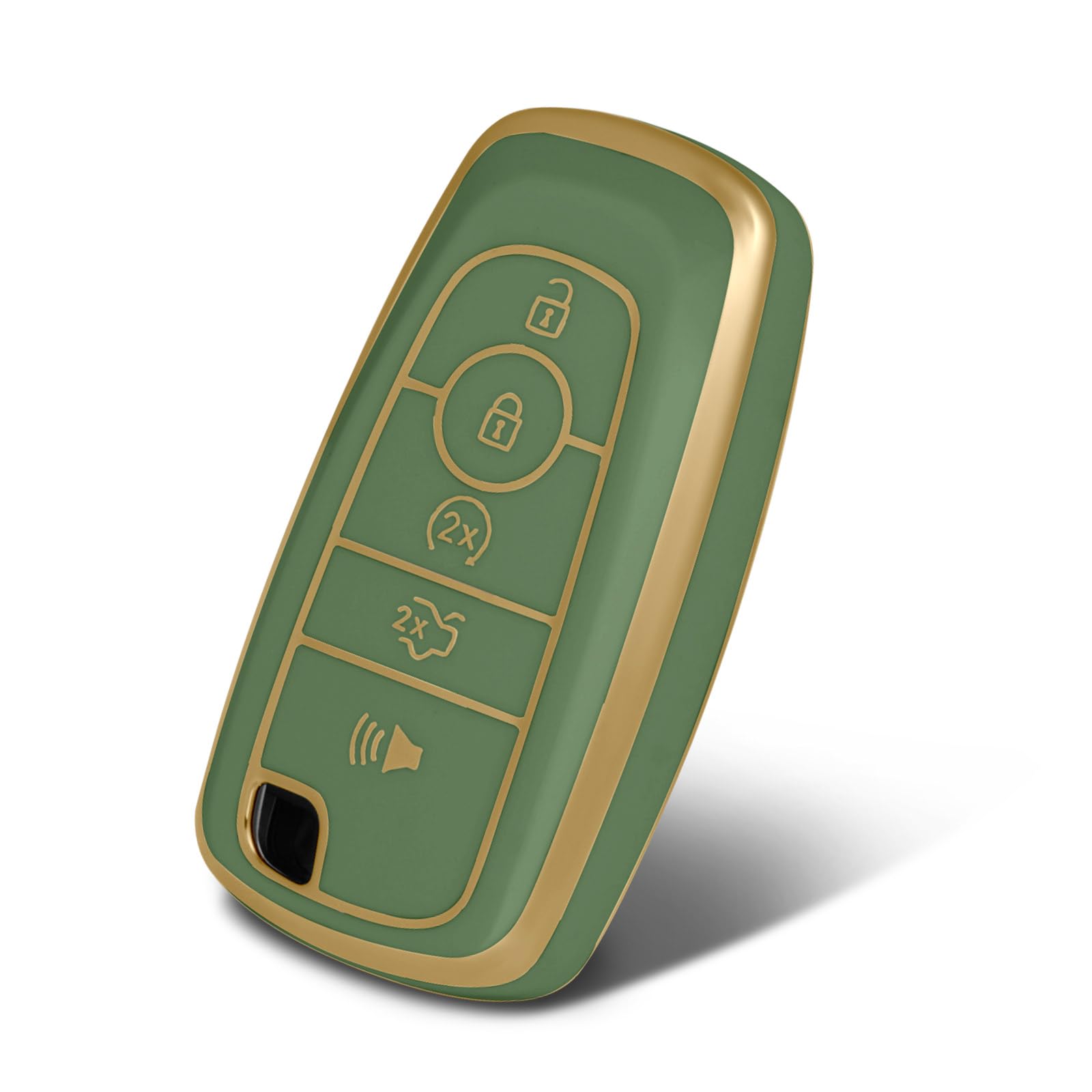 WORCAS for Ford 5 Button Key Fob Cover, TPU Smart Key Fob Case Compatible with Ford Bronco Mustang Fusion Raptor F150 F250 Edge Explorer Expedition