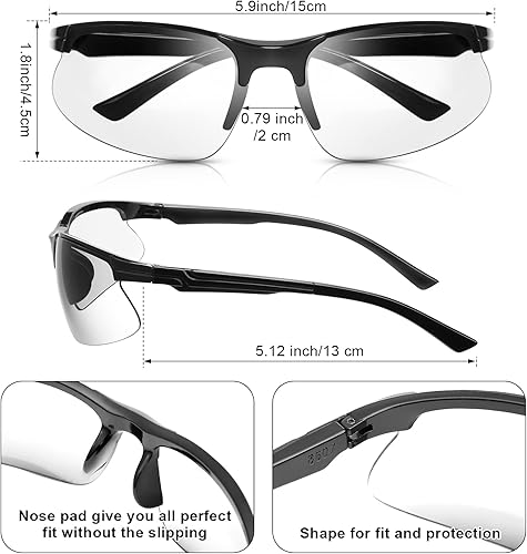 Miniatura 2 de Kathfly 36 gafas de seguridad para trabajo, resistentes a los arañazos, a los impactos, gafas de seguridad protectoras con lente de policarbonato
