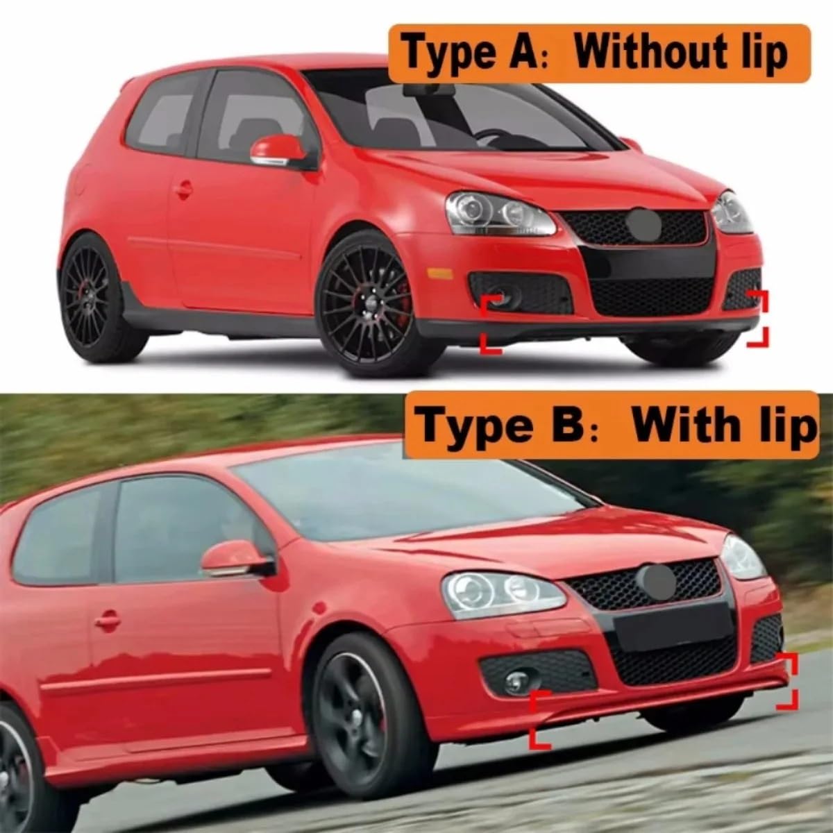 Uniwersalny spoiler Do VW Golf 5 MK5 GTI Jetta GLI Kit | 03-09 Splitter Body Lower BumperCar Przedni Dokładka przedniego zderzaka