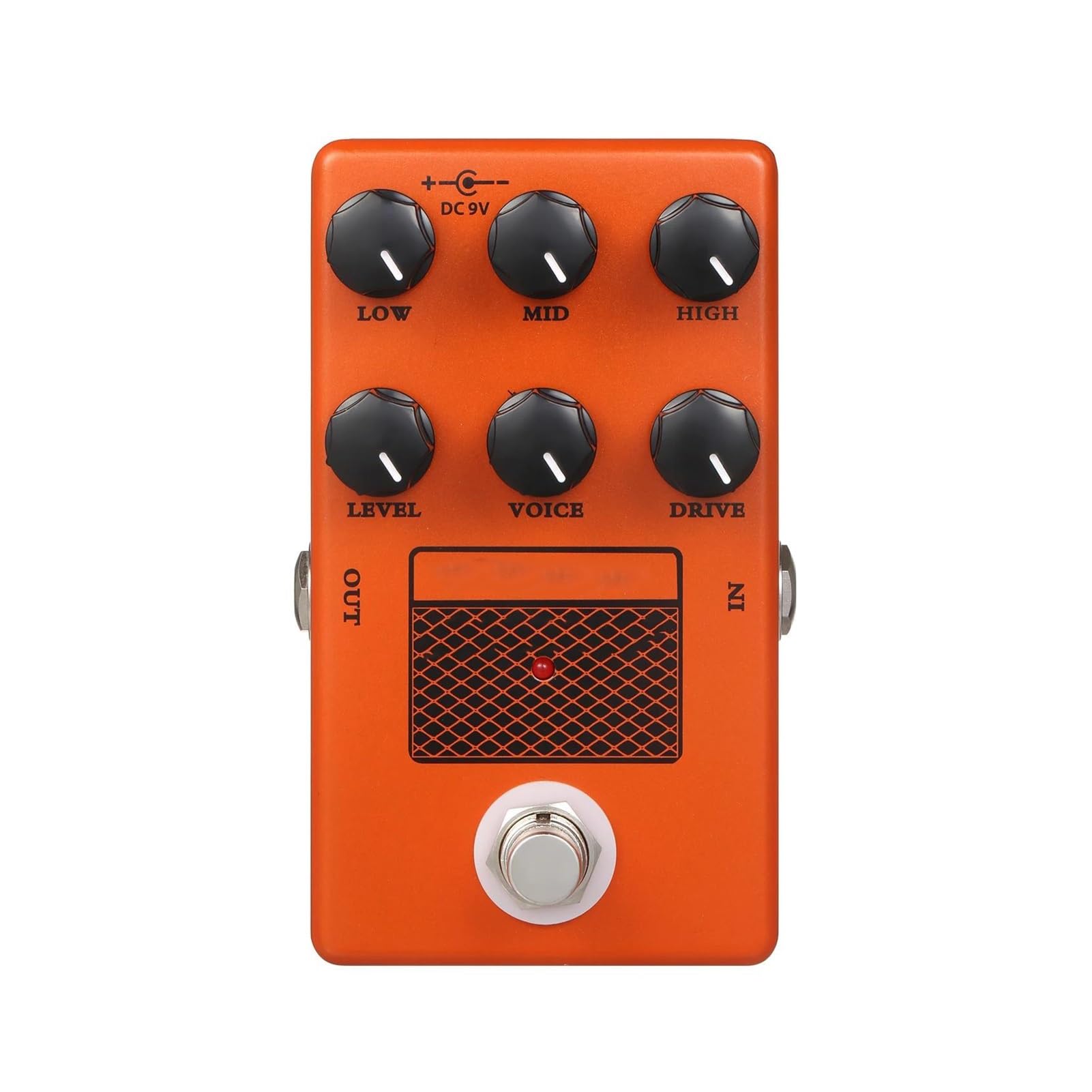 Wzmacniacz Pedał Efektów Gitarowych True Bypass Profesjonalne Wykonanie Kolorowe Akcesoria(Orange)