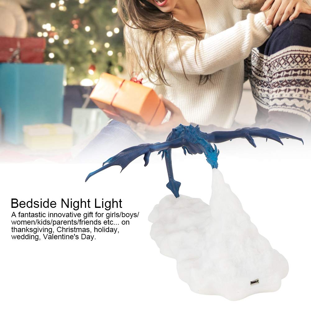 Lumière en Forme De Dragon De Feu Imprimée en 3D, Lampe De Chevet, Lampe De Table Rechargeable par USB, pour Chambre d'enfant, Chambre De Garçon Et De Fille