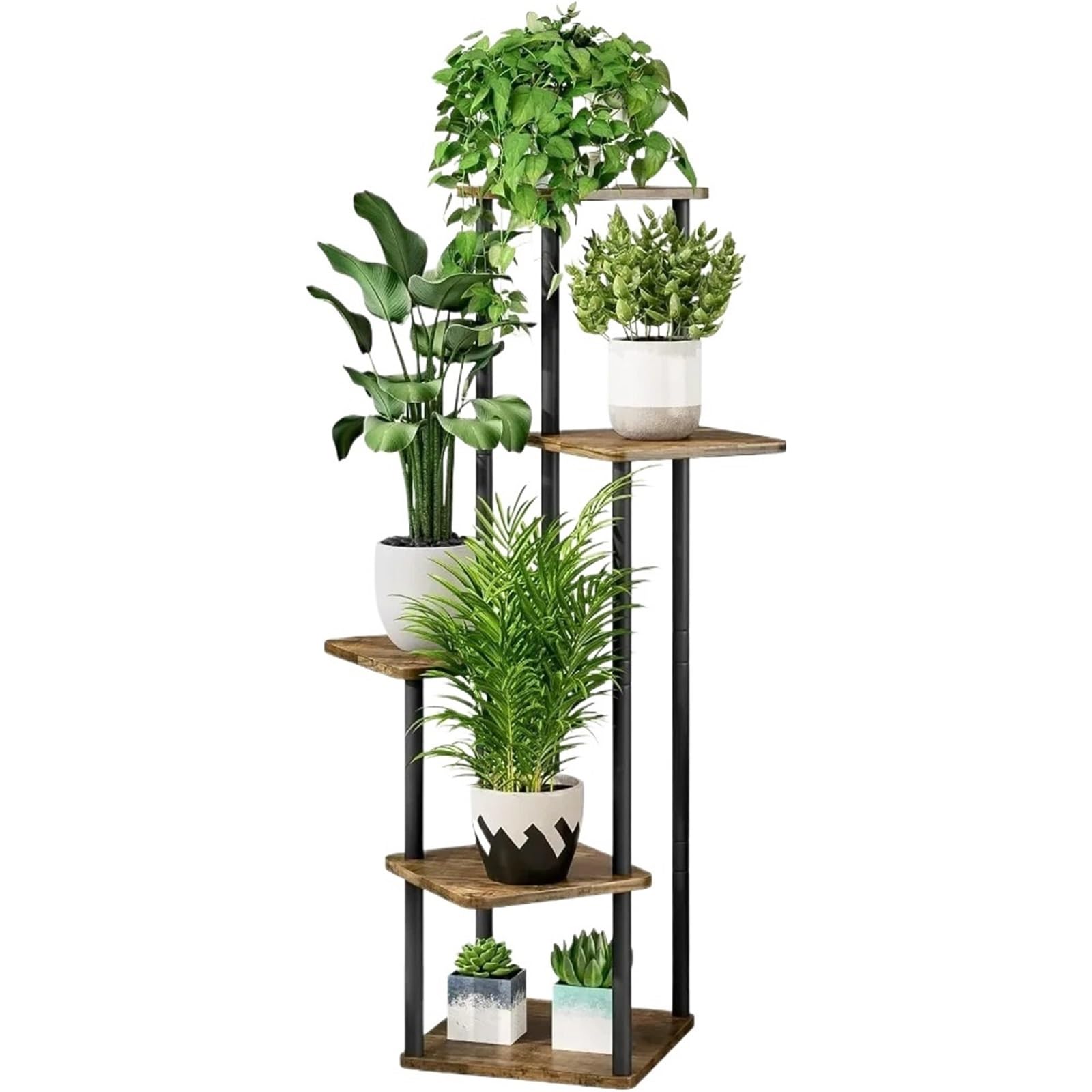 LINYpA66 Plant Stand Indoor Plant Stand 5 Tier Indoor Metal Flower Shelf for Multiple Plants Corner Tall Holders for Patio