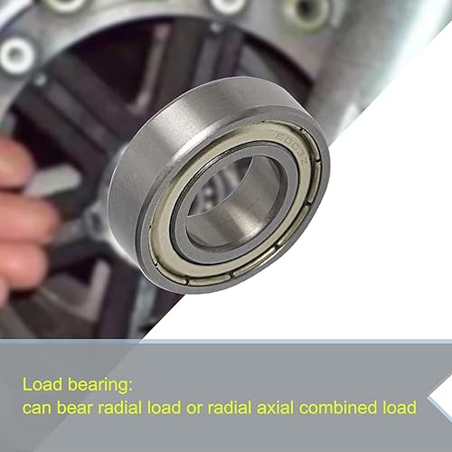 Miniatura 4 de Aopin 6003Z - Rodamientos de bolas de 0.67 pulgadas de diámetro exterior de 1.37 pulgadas, doble goma sellada en miniatura, aplicable para