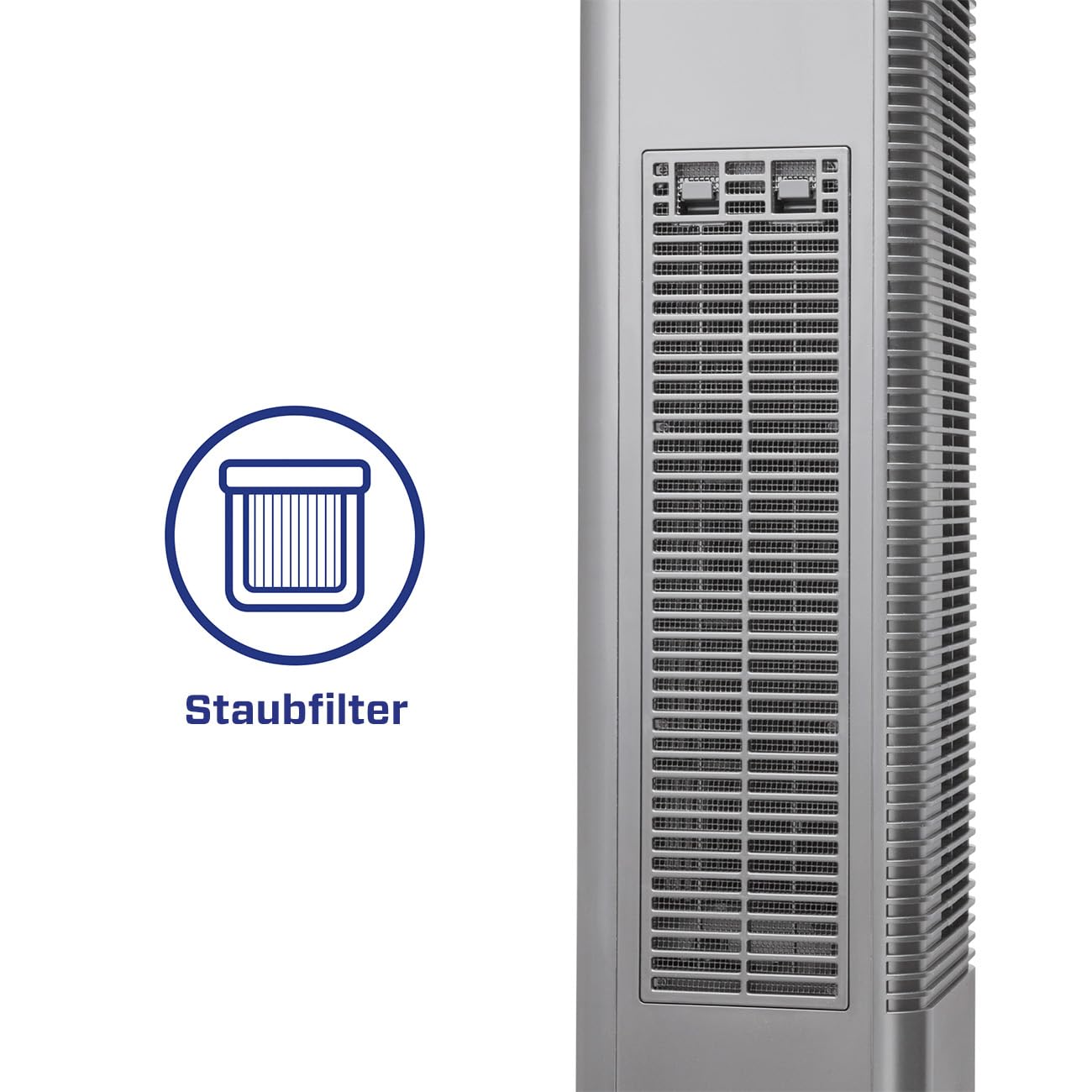Clean Air Optima CA-904 Smart 2in1 Design Heizlüfter Heizen Kühlen 1000/2000 Watt Digitaler Thermostat 15-35°C Oszillation 80º bis 40m²/100 m³ Grau