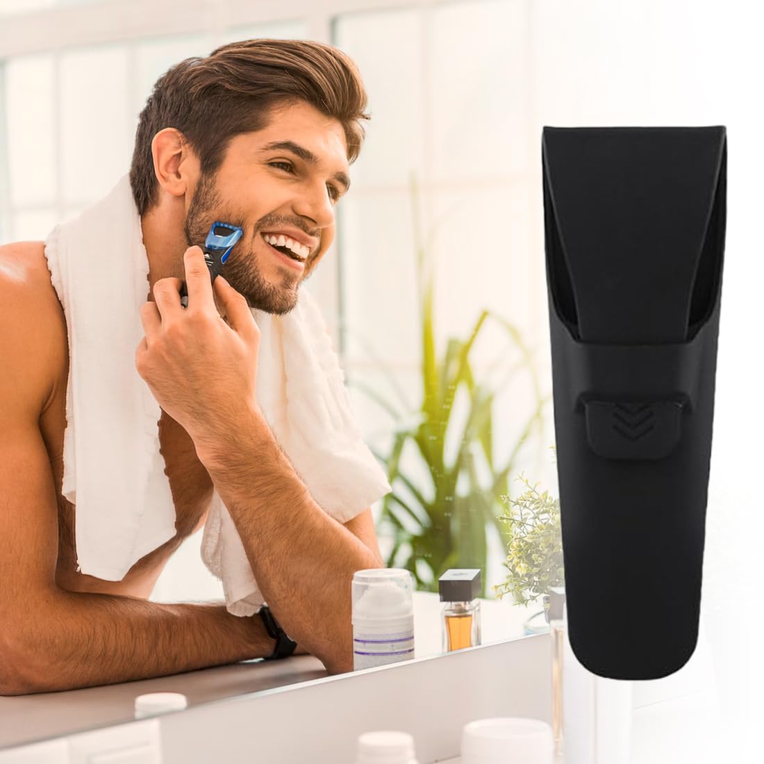 IKOPFLN Custodia rasoio sicurezza del silicone di viaggio impermeabile per Gillette Parker, 1 pezzo