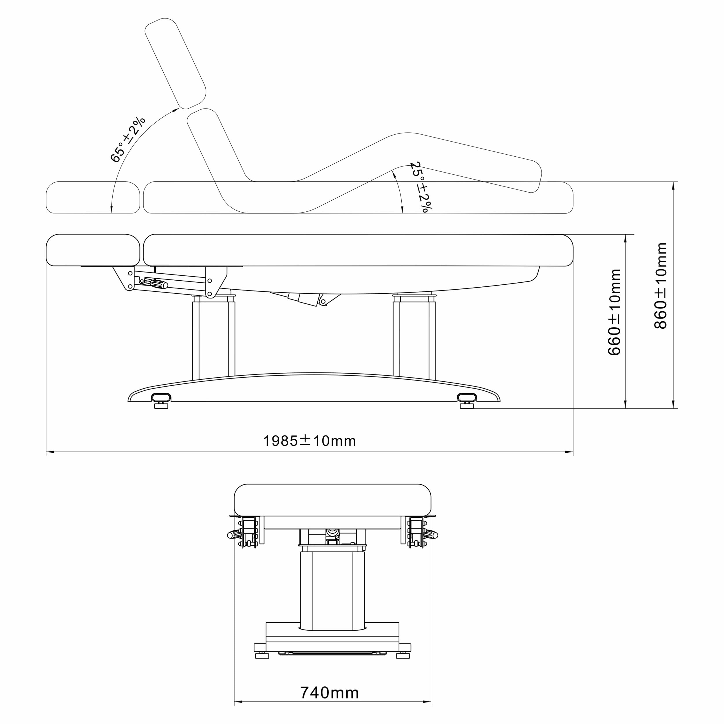 HABYS Gemini Flex | Wellness & Spa elektrische Massageliege, Behandlungsliege, Kosmetikliege, Therapieliege | Höhenverstellbar 198 x 74cm |Elektrisch | Beheizbare Liegefläche | MDR-Zertifizieriung