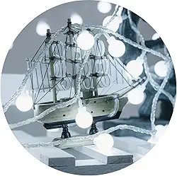 Pisca Bola Cristal 5 Metros 20 Leds Fio Transparente Decoração Natal (Branco Frio 127V)
