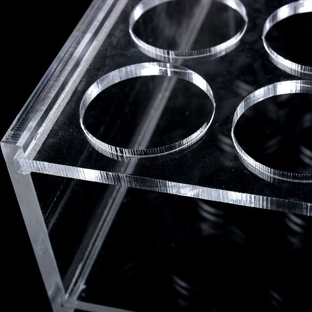 Plexiglas-Reagenzglas-Rack Transparentes Reagenzglas-Halter für zweireihige Säulen-Reagenzglas-Rack-Dropper-Rack-chemische Versuchs ausrüstung (20/30 ml (30 Löcher))