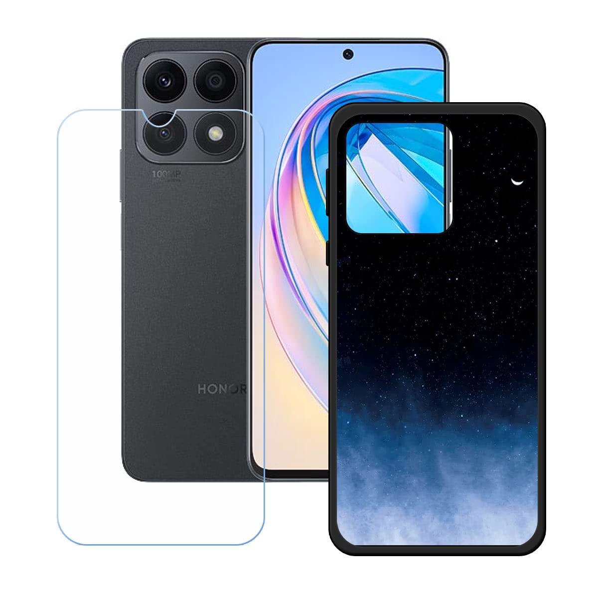 REY Pellicola In Vetro Temperato 3D Per Honor X8a – Copertura Completa – Trasparente, 9H, Anti Impronte