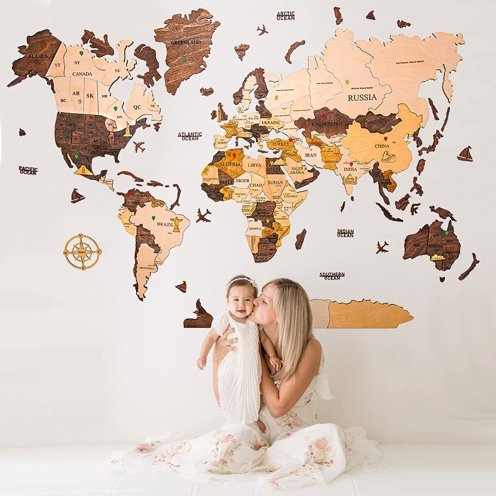 Buy World , World wall art, World wall decor, of the world, Large world