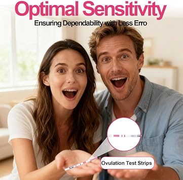 40 Counts LH Ovulation & Pregnancy Test Strips & 40 Cups for Fertility Women | Strips Fertility Test Kits for Accurately Track | Bulk High Sensitivity for Home Use | Individually Wrapped