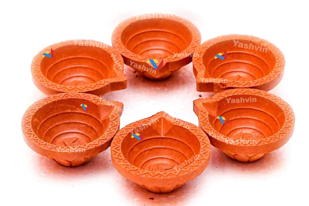 DEEP JO LAILE_Set of 24-India Natural Clay Traditional Diwali Ke Diye | Earthen Clay Diya | Mitti Ka Diva | Diyas for Pooja (Set of 24) ||G56.7