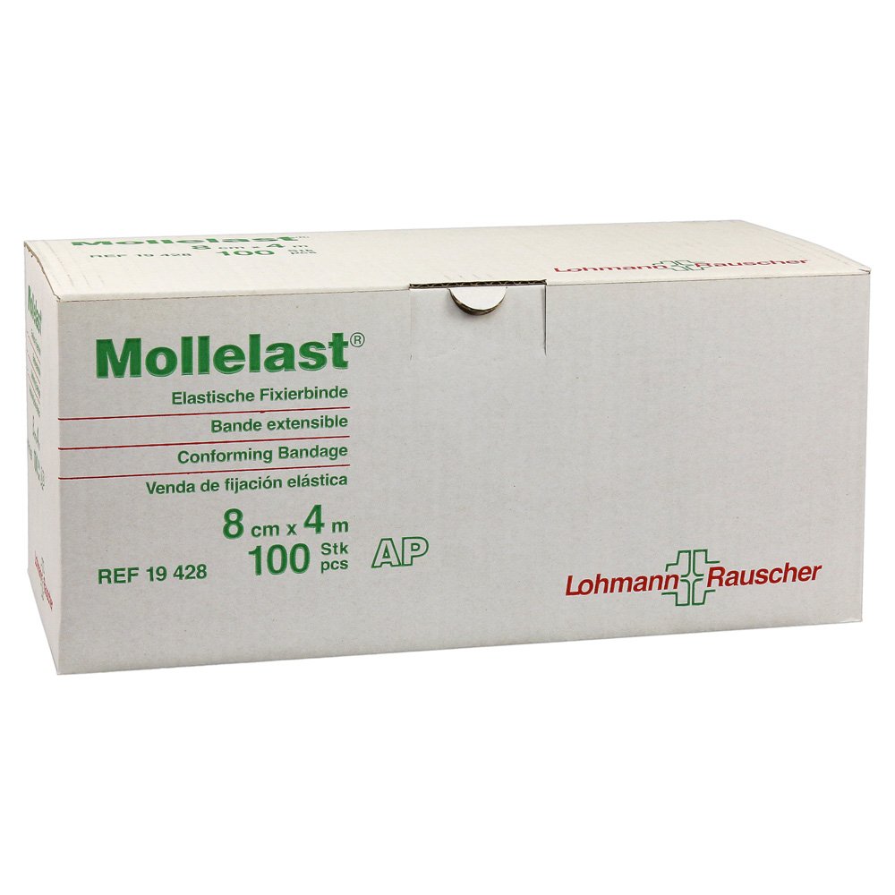 Lohmann & Rauscher GmbH & Co.KG Mollelast Binden 8 Cmx4 m Weiß Lose, 100 Stück