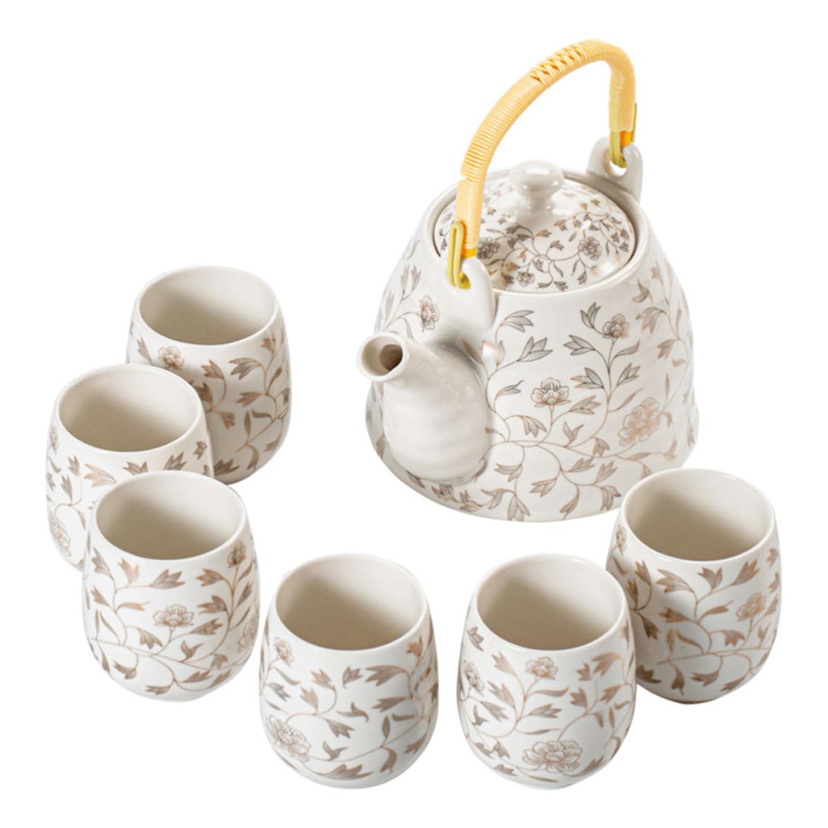 LABRIMP Théière Simple en Céramique Blanche 950ml Tasses à Thé
