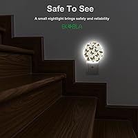 Vista 5 de EKOBLA Luz nocturna de mariposa, mariposas monarca, luces nocturnas enchufables, sensor automático para el hogar, luz LED del atardecer al amanecer