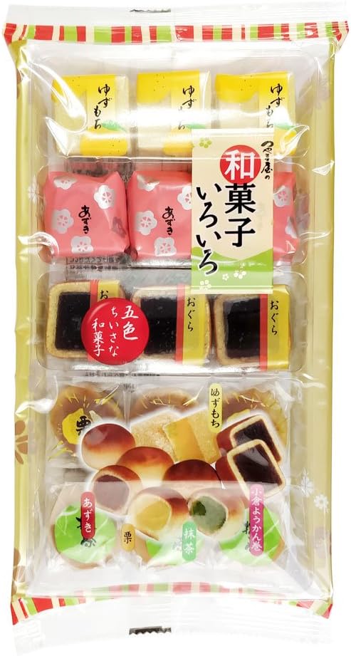 Tsuyamaya Assorted Traditional Japanese Cakes (Wagashi Iroiro) 15 Pieces 250g