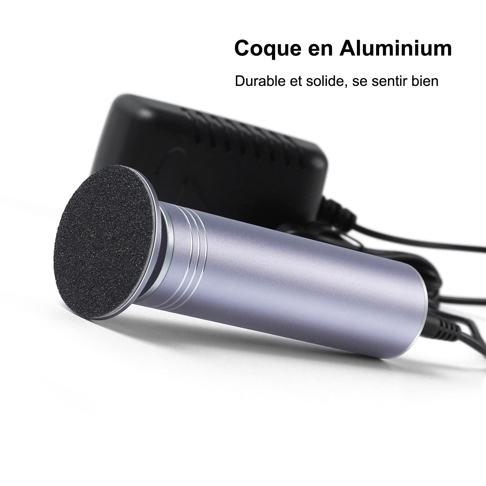Rallador de pies pedicura eléctrica anticallosidad lima pies eléctricos para cuerno (velocidad ajustable) con 60 almohadillas de repuesto para mujeres y hombres pedicuros (FCR-2 gris)