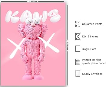 Aesthetic Kaws Poster – (12x16 Inch) Unframed – Girly Wall Art Aesthetic Kaws Poster – (12x16 Inch) Unframed – Girly Wall Art