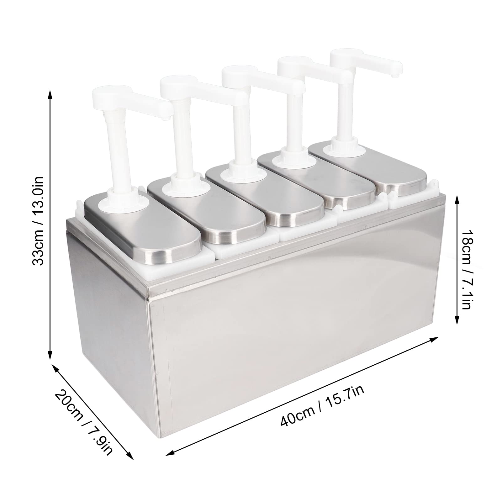 Lot de 5 pompes à sauce pour restaurant