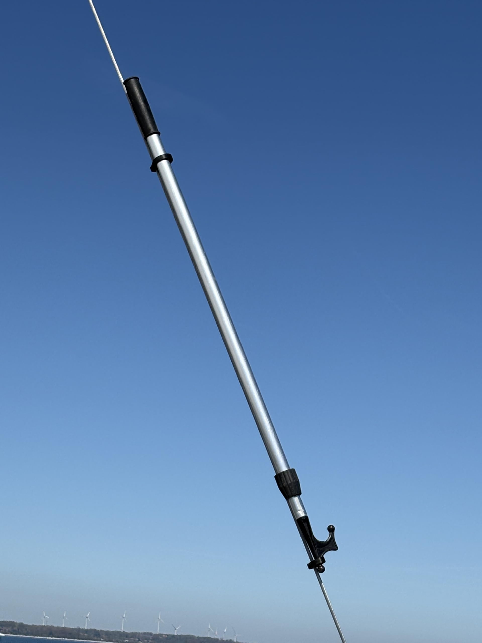 Generisch Bootshakenhalter für Wanten 5-10 mm, Bootshakenhalterung, Wantenhalterung, Halter für Bootshaken, Carbon