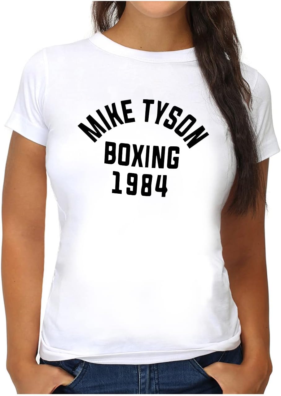 OM3Mike Tyson 1984 Women's T-Shirt Boxing Heavyweight Gym KO Fight Legend Boxer S - XXL