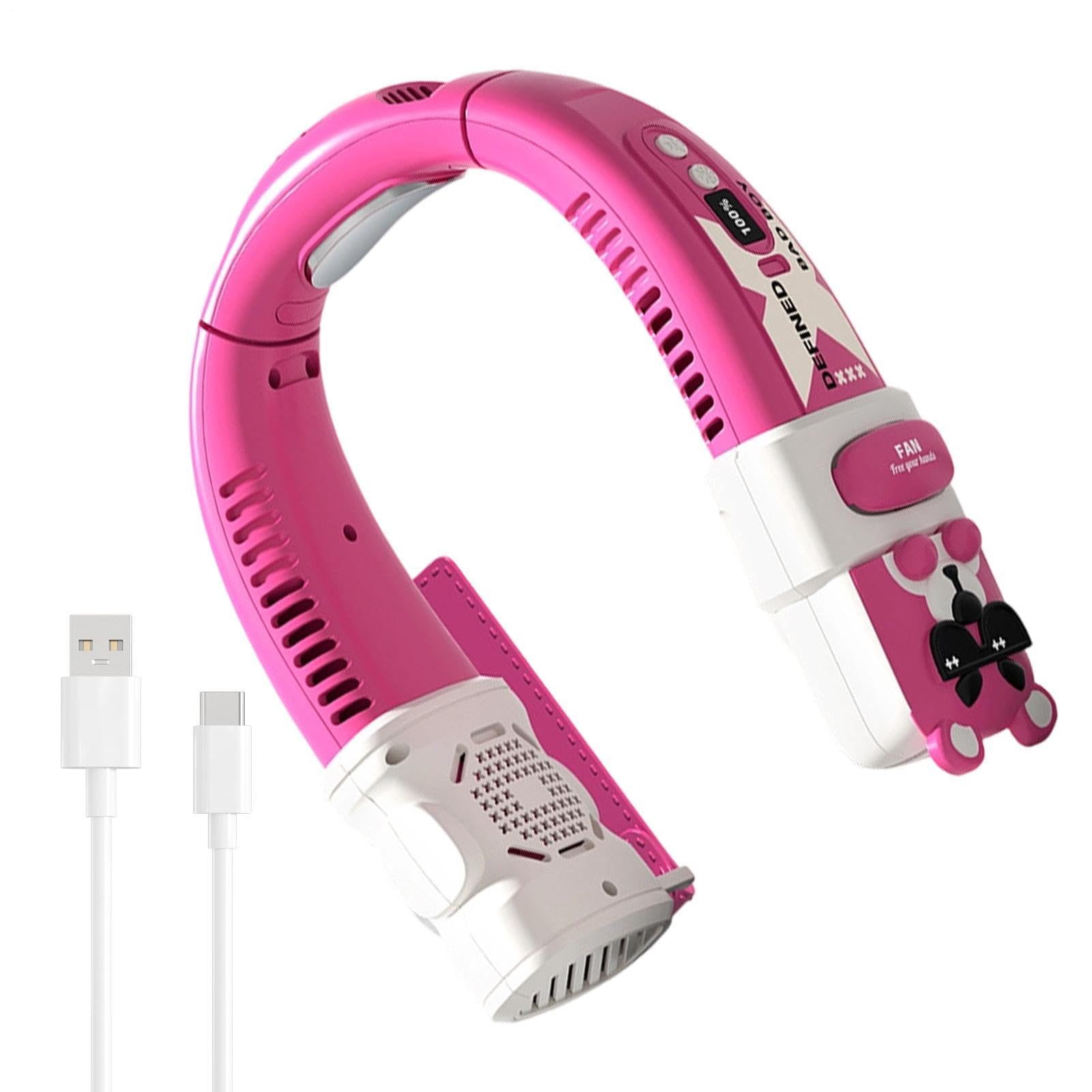 Ventilateur de cou portable et flexible pour refroidissement personnel nomade