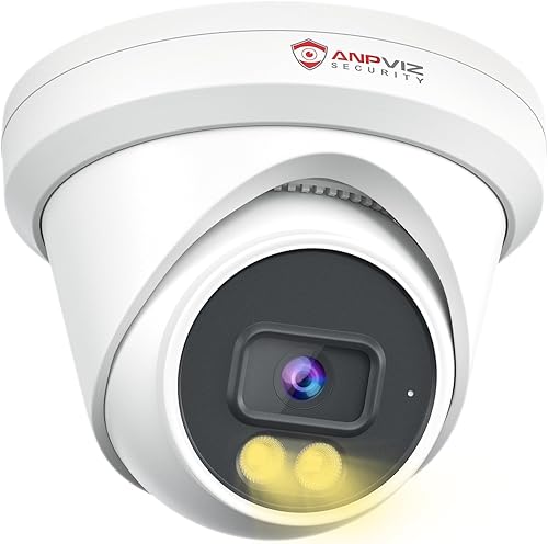 Miniatura 11 de Anpviz Cámara IP PoE de 12MP para exteriores, cámara IP de seguridad de torreta gran angular de 110° para vigilancia del hogar, visión nocturna a