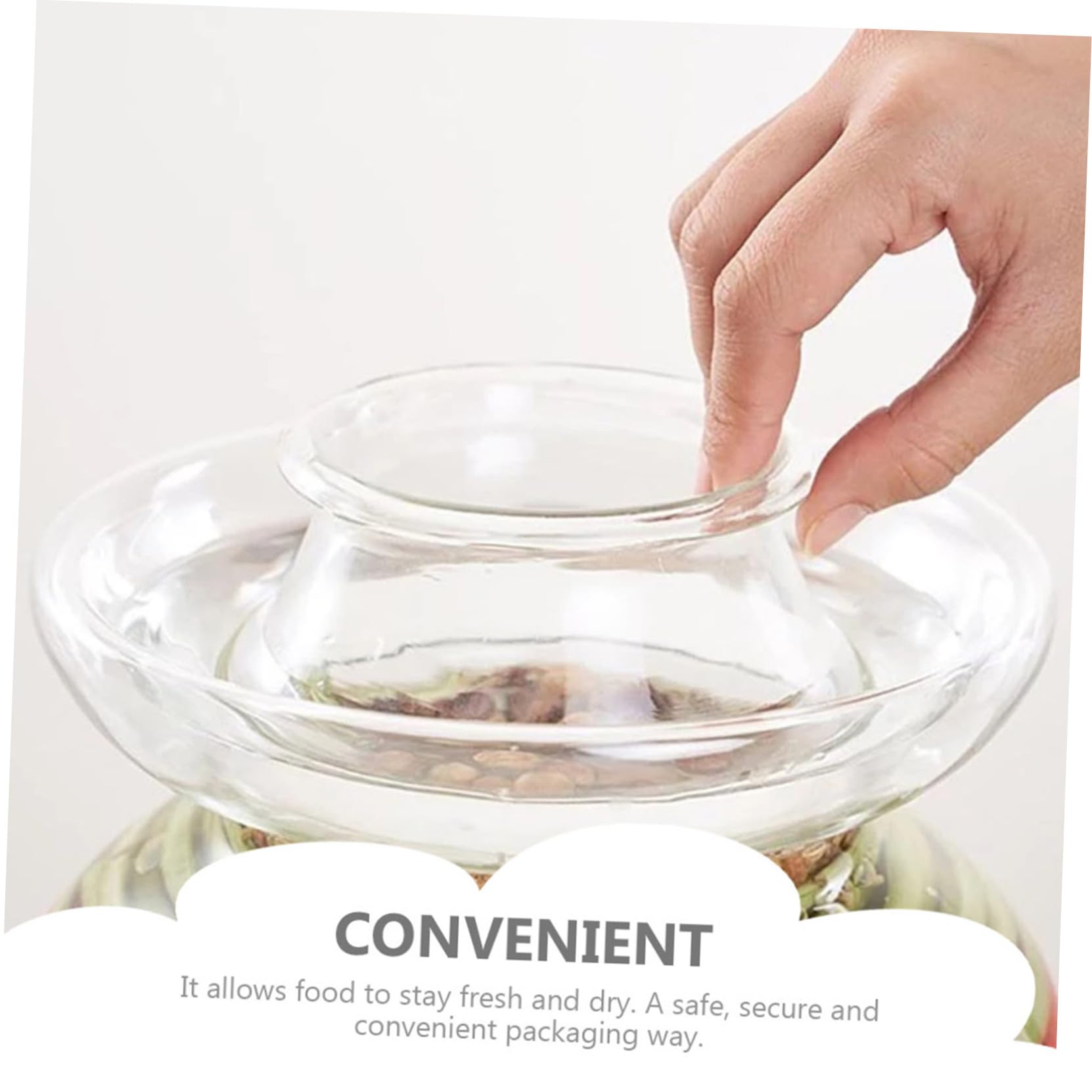 Tarro de Cristal Transparente para Encurtidos 2,5 Kg Tapa Hermética, Recipiente de Vidrio para Verduras Fermentadas y Almacenamiento en Cocina