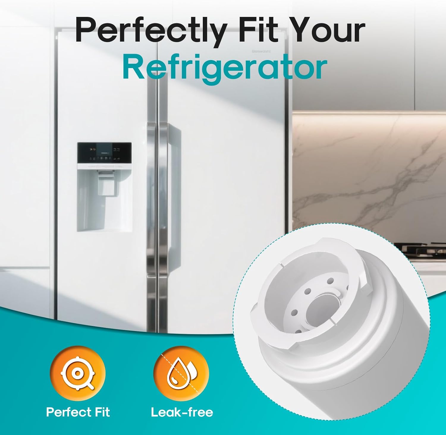 ICEPURE PRO UKF8001 NSF/ANSI 53&42 Certified Replacement Everydrop EDR4RXD1, Filter 4, Maytag UKF8001AXX UKF8001P, Whirlpool 4396395 WF-UKF8001 FMM-2 MPF15090 SGF-M9 Refrigerator Water Filter 3PACK