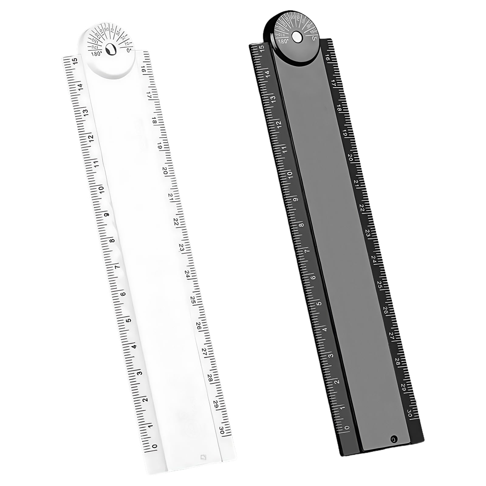 2Pcs Multipurpose Folding Ruler Drawing Geometry Measuring Tool For Engineering Drafting Technical Drawing Compact Geometry
