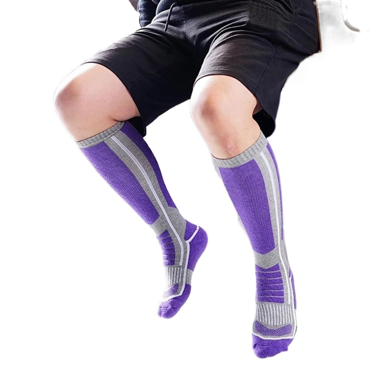 Calzini Calzini da sci 1 paio di calzini termici Uomo Donna Calzini invernali lunghi e caldi a compressione for sci, escursionismo, snowboard, arrampicata, calzini sportivi