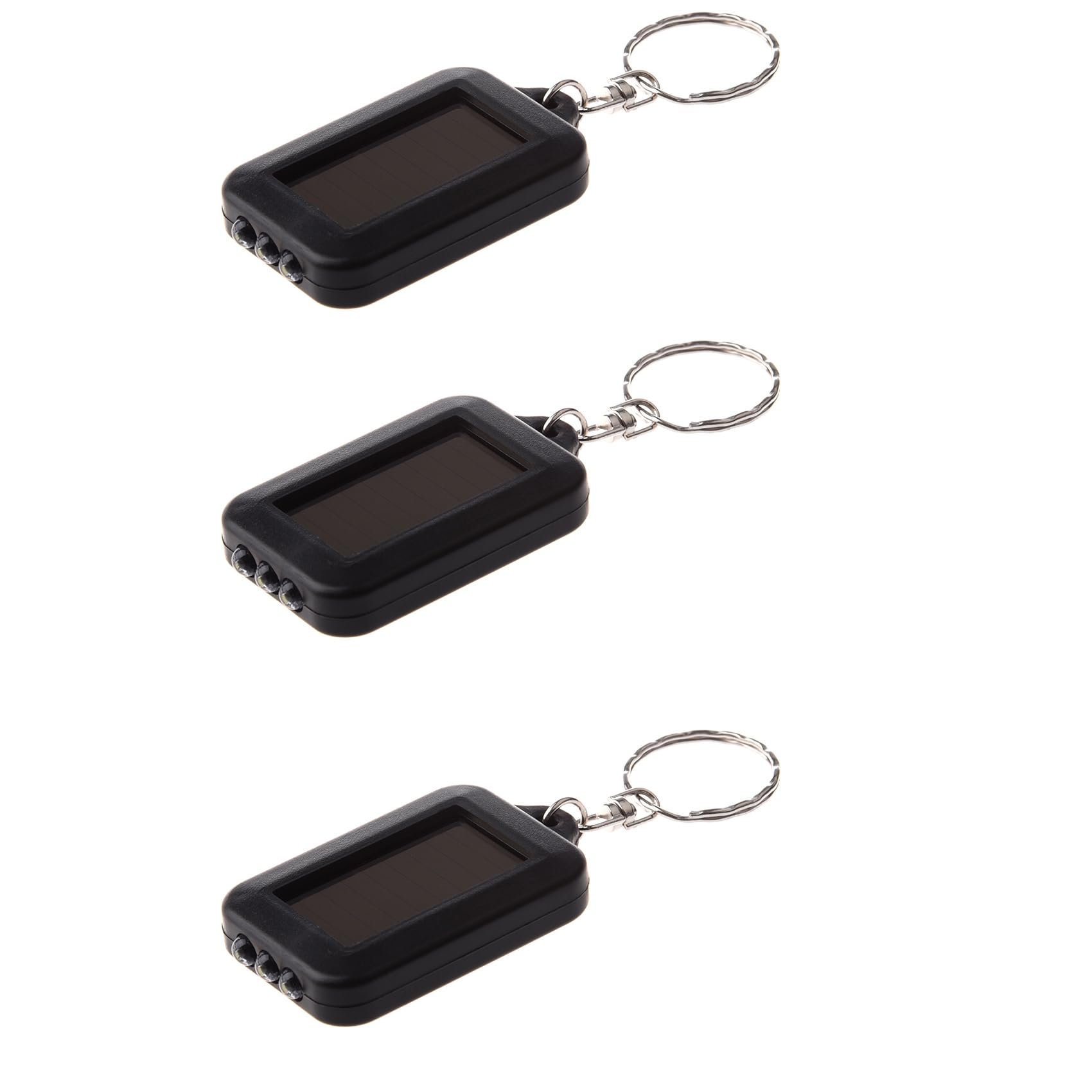 Hndhbfgrt 3X Solar-Powered LED Flashlight/Keychain